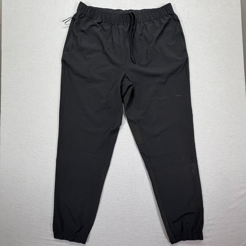 GapFit Womens Joggers Tapered‎ Black Reflective Mesh Panel Large
